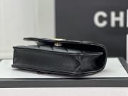 Chanel Mini Flap Bag Top Handle Black 17x3.9x6.8cm - 6