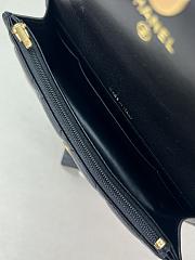 Chanel Mini Flap Bag Top Handle Black 17x3.9x6.8cm - 3