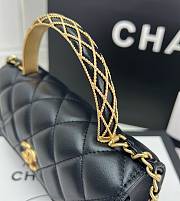 Chanel Mini Flap Bag Top Handle Black 17x3.9x6.8cm - 2