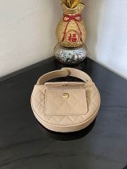 Chanel Beige Pouch Caviar Gold 16x16x5.5cm - 5