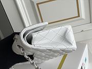 Chanel Flap Bag White Lambskin Silver 23cm - 3