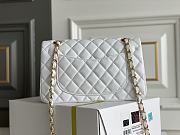 Chanel Flap Bag White Lambskin Gold 23cm - 6