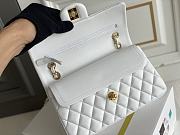 Chanel Flap Bag White Lambskin Gold 23cm - 4