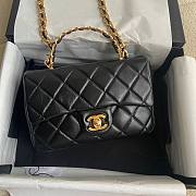 Chanel Small Flap With Top Handle Black 21x13x8cm - 1