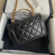 Chanel Small Flap With Top Handle Black 21x13x8cm - 3