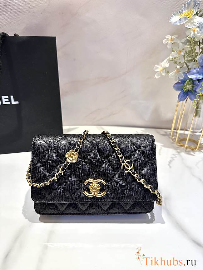 Chanel 23k WOC Black Caviar 19x12cm - 1