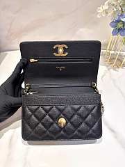 Chanel 23k WOC Black Caviar 19x12cm - 4