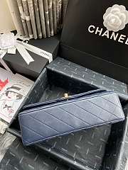 Chanel Medium Flap Bag Navy Blue Lambskin Gold 25cm - 3