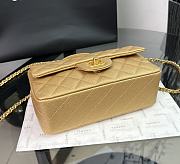 Chanel Top Handle Gold Caviar 20x12x6cm - 6