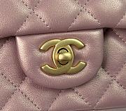 Chanel Top Handle Mini Rectangle Flap in Pink Lambskin 20x14x7cm - 3