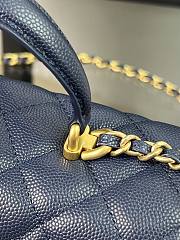 Chanel Top Handle Caviar Nany Blue Gold 20x14x7cm - 2