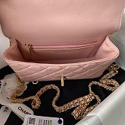 Chanel Small Flap Bag Gold Pink 20.5x17x6.5cm - 4