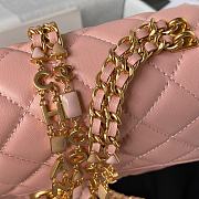 Chanel Small Flap Bag Gold Pink 20.5x17x6.5cm - 3