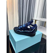 Lanvin Curb Patchwork Sneakers Blue - 4