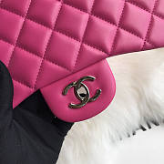 Chanel Bag Jumbo Double Flap Quilted Hot Pink Fuchsia Silver 30cm - 6