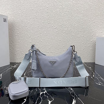 Prada Re-Edition 2005 Re-Nylon Bag Cornflower Blue 22x12x6cm