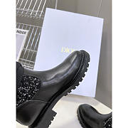 Dior D-Major Boot Calfskin With Cannage Tweed Black - 6