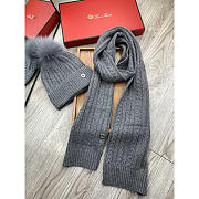 Loro piana Wool Pom And Scarf Grey - 5