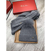 Loro piana Wool Pom And Scarf Grey - 4