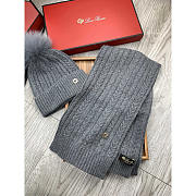 Loro piana Wool Pom And Scarf Grey - 2