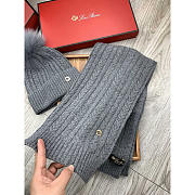 Loro piana Wool Pom And Scarf Grey - 3