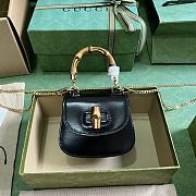 Gucci Bamboo 1947 Super Mini Bag Black 18.5x12x5.5cm - 1