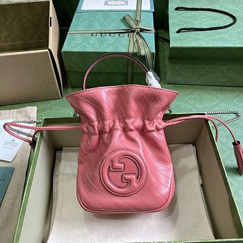 Gucci Blondie Mini Bucket Bag Pink 15x19x8cm