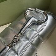 Gucci Horsebit Chain Medium Shoulder Bag Silver 38x15x16cm - 5