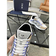 Dior B30 Sneakers Cream Mesh And Beige Blue And Gray Technical Fabric - 3