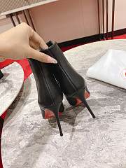 Christian Louboutin Women's Black Astribooty 85 Leather Ankle Boots - 4