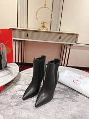 Christian Louboutin Women's Black Astribooty 85 Leather Ankle Boots - 2