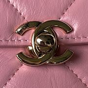 Chanel Small Box Bag Shiny Calfskin Gold Pink 13.5x19x8cm - 4