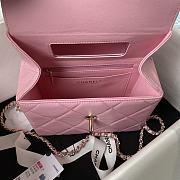 Chanel Small Box Bag Shiny Calfskin Gold Pink 13.5x19x8cm - 3