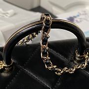 Chanel Small Box Bag Shiny Calfskin Gold Black 13.5x19x8cm - 4