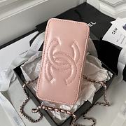Chanel Vanity Case 23K Pink Lambskin 17x9.5x8cm - 5
