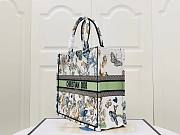 Dior Large Book Tote White Multicolor Mexico Embroidery 42cm - 5