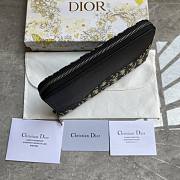 Dior Saddle Zipped Long Wallet Beige Black 19.8 x 11 cm - 4