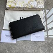 Dior Saddle Zipped Long Wallet Black 19.8 x 11 cm - 5