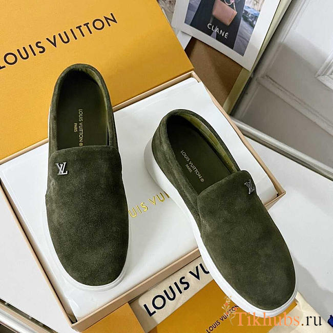 Louis Vuitton LV Pacific Suede Calf Leather Loafer Green - 1