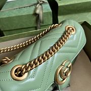 Gucci Mini Marmont Green Shoulder Bag 23x14x6cm - 4