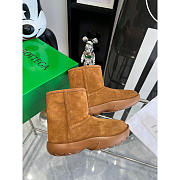 Bottega Veneta Snap Shearling Suede Boots Brown - 4