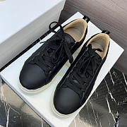 Chloe Low Top Black Leather Sneakers - 4