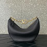 Valentino Garavani Guitar Rockstud Hobo Bag Black 29x23x11cm - 6