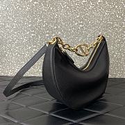 Valentino Garavani Guitar Rockstud Hobo Bag Black 29x23x11cm - 2