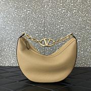 Valentino Garavani Guitar Rockstud Hobo Bag Beige 29x23x11cm - 3