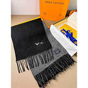 Louis Vuitton LV Cashmere Scarf Black/Gray - 4