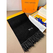 Louis Vuitton LV Cashmere Scarf Black/Gray - 3