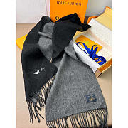 Louis Vuitton LV Cashmere Scarf Black/Gray - 2