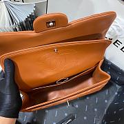 Chanel Jumbo Flap Bag Lambskin Caramel Silver 30cm - 6