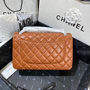 Chanel Jumbo Flap Bag Lambskin Caramel Silver 30cm - 5